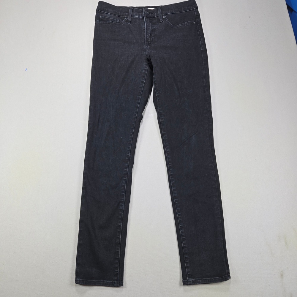 Levi's Big E 311 Shaping Skinny Jeans Mid Rise Stretch Black Denim Womens 27x30